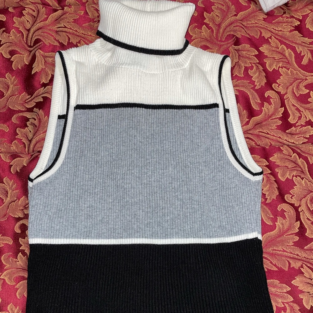 sweater turtleneck tank